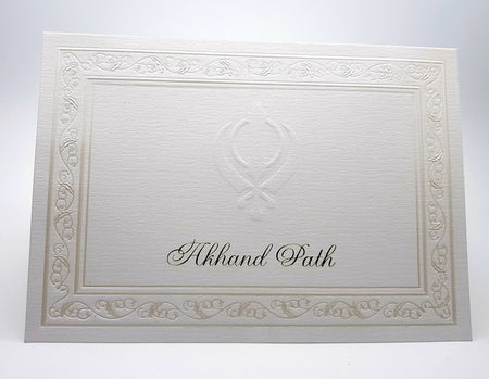 Panache 3077 Embossed Akhand Path Invitation