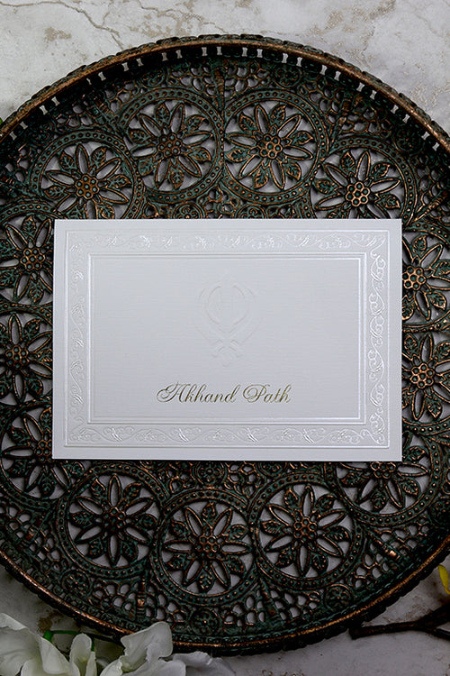 Load image into Gallery viewer, Panache 3077 Embossed Akhand Path Invitation
