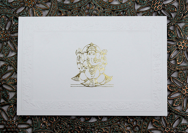 Letterpressed Cheap Indian Wedding Card
