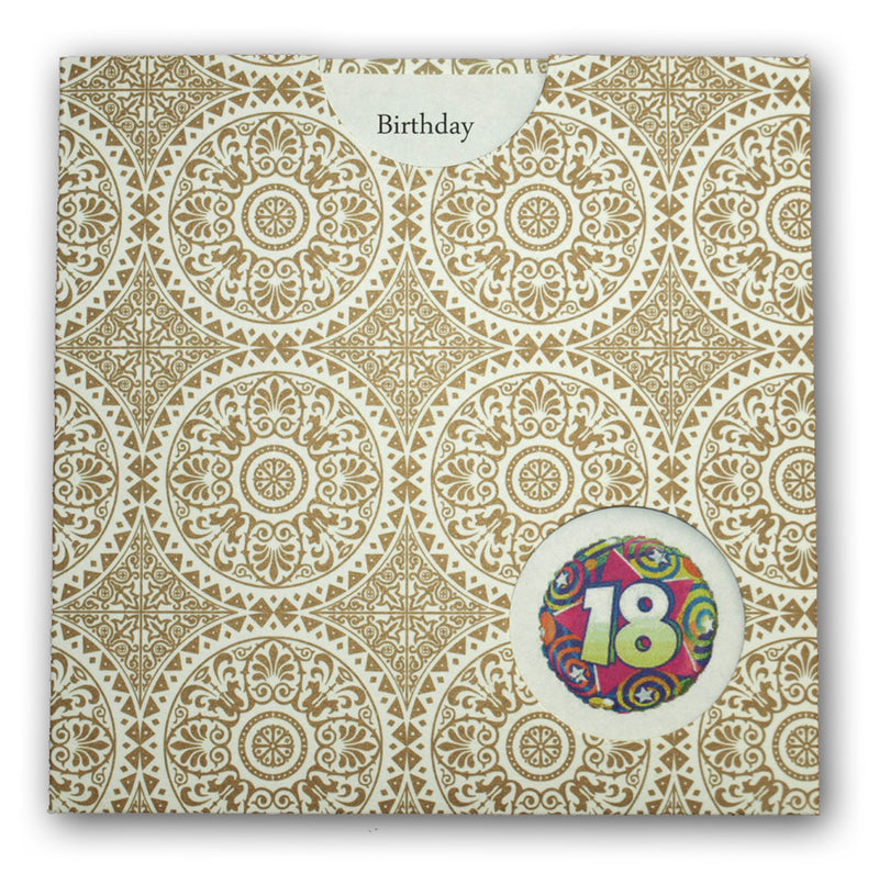 ABC 405 silver card with gold damask pattern