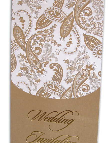 ABC 490 antique paisley wedding invitation