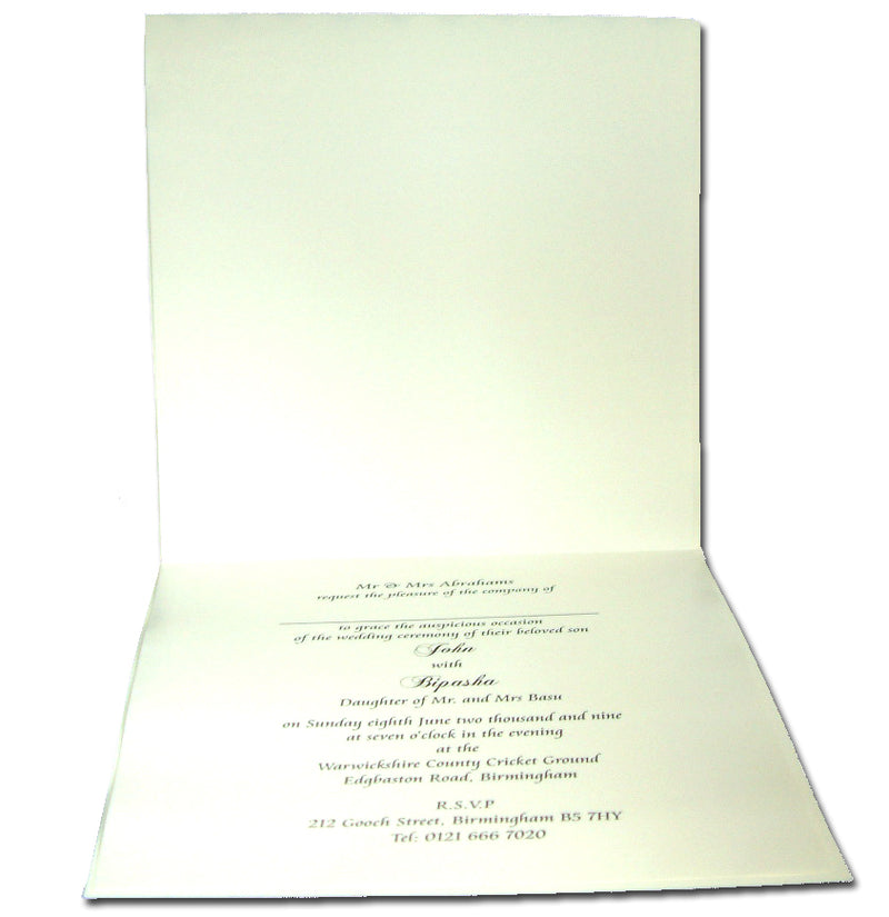 Panache BW19 Clearance Ecru Wedding Invitation with satin bow