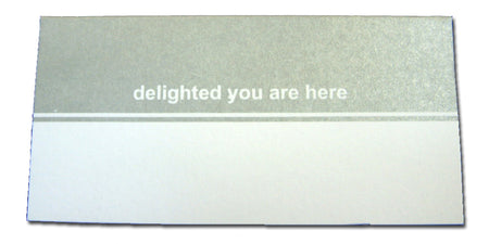 PL01 Silver Grey Fold over table place card