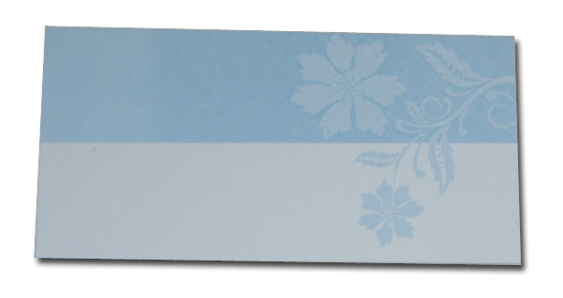 PL07 Light blue floral place cards