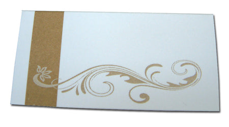 PL08 Gold flourish design table place card