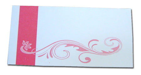 PL11 Shocking pink flourish place cards