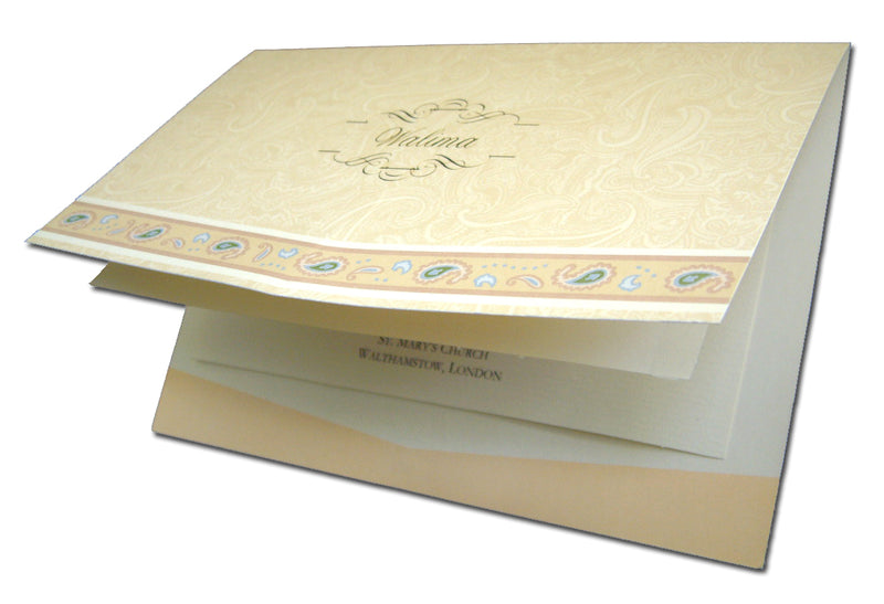 Muslim Wedding Invitation with Walima Foiled on front cover