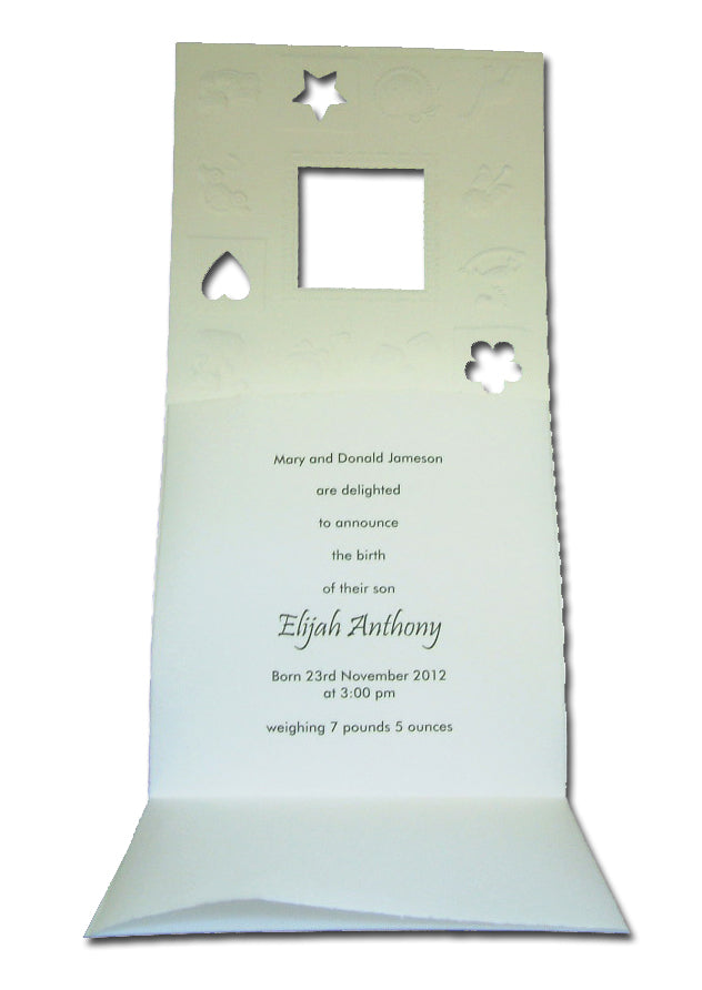 5059 Pastel Coloured New Baby Birth Announcement Card