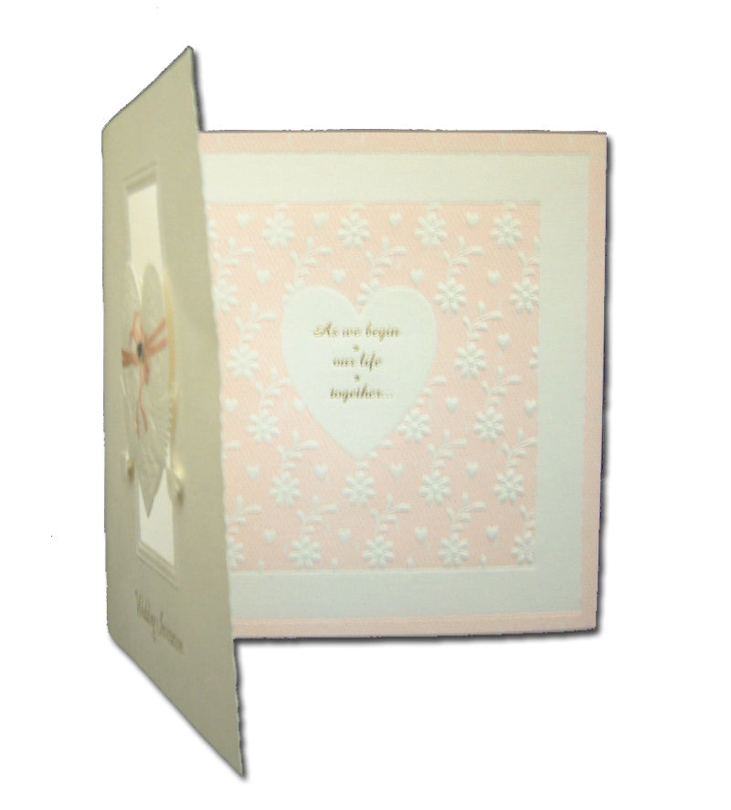 Cherish 2029W Forever together doves of love off white wedding invitations