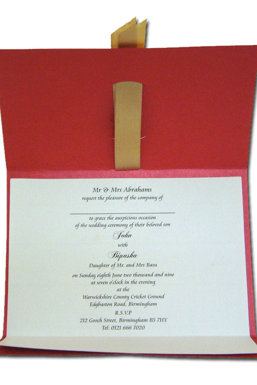 Load image into Gallery viewer, W0091 Royal seal and ribbon red party invitations
