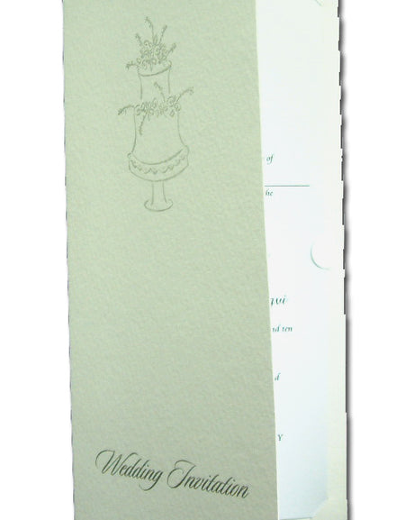 ABC 533 Three tier flowers wedding cake invitations