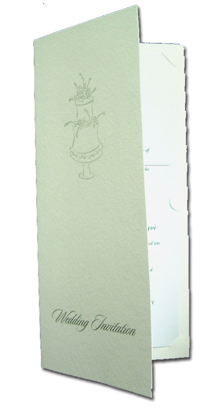ABC 533 Three tier flowers wedding cake invitations