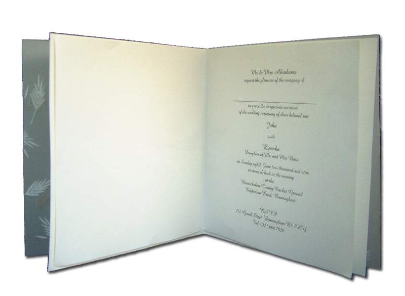 Cherish 2003W Blue haze translucent Vellum tracing paper wedding invitations