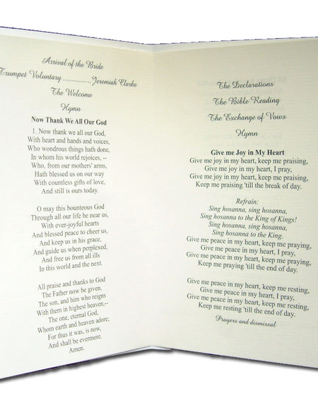 2018S Isabelle natural white hearts and bow order of service