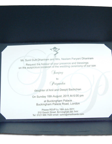 BGL HBlue Midnight blue Hindu paisley invitation