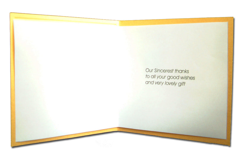 2036T Gold Thank You Cards for weddings or any occasion