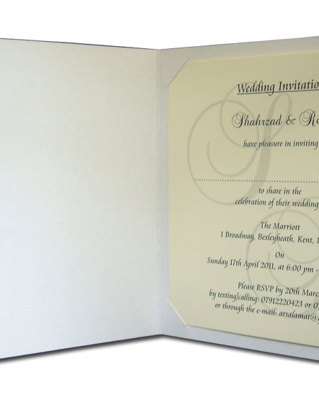 ABC 332 Cerise Arabesque border print Muslim Invitations