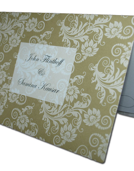 ABC 607 Elegant moss green floral toile pattern