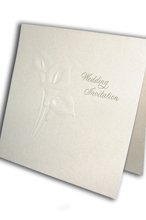 Load image into Gallery viewer, Elegant Square White Lilies in framed Marriage invitation card Panache 5002
