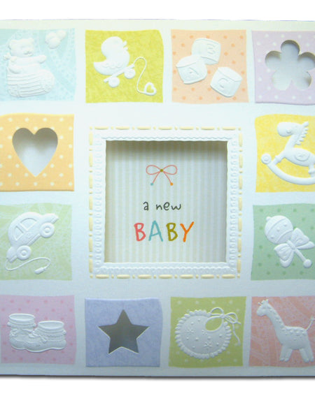 5059 Pastel Coloured New Baby Birth Announcement Card