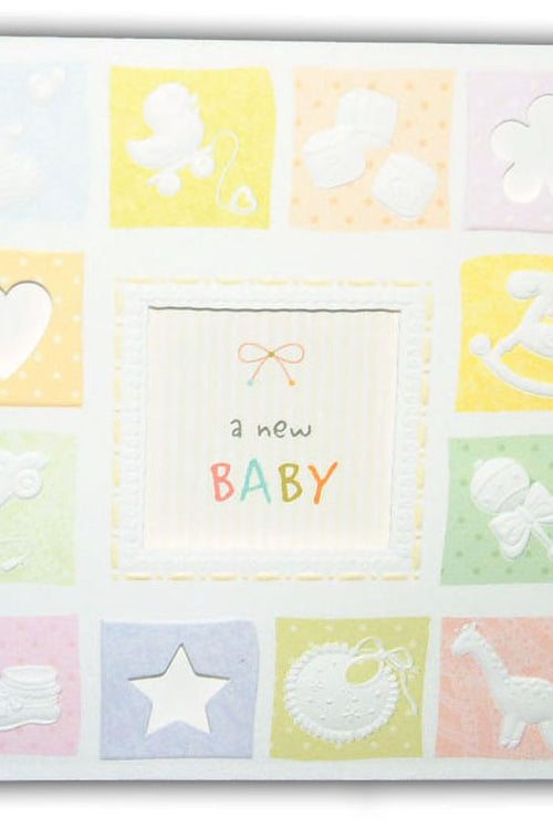 Load image into Gallery viewer, 5059 Pastel Coloured New Baby Birth Announcement Card
