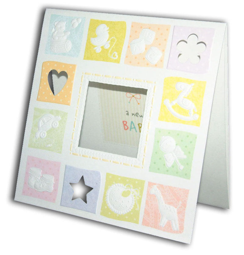 5059 Pastel Coloured New Baby Birth Announcement Card