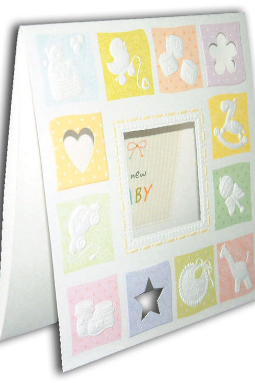 Load image into Gallery viewer, 5059 Pastel Coloured New Baby Birth Announcement Card
