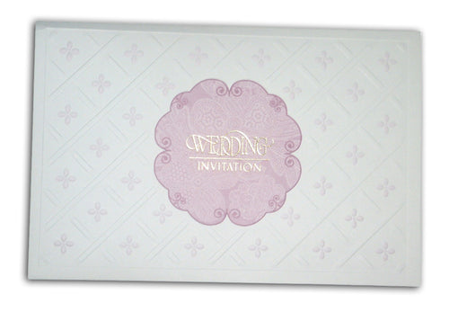 Load image into Gallery viewer, Panache 5079 Pink ornamental design folded wedding invitations
