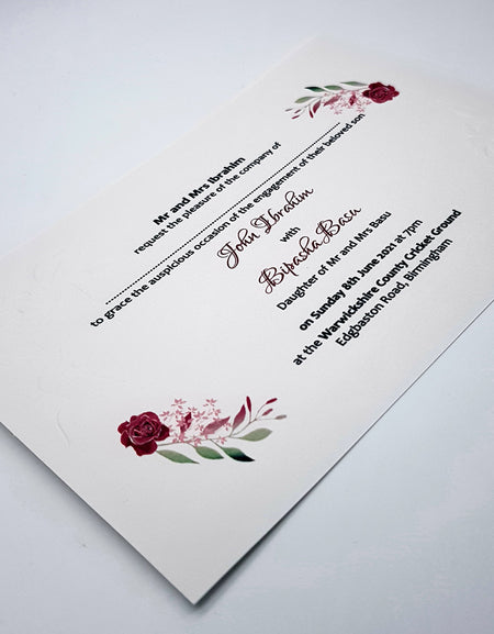 Panache 5111 - 102 Floral embossed Invitation