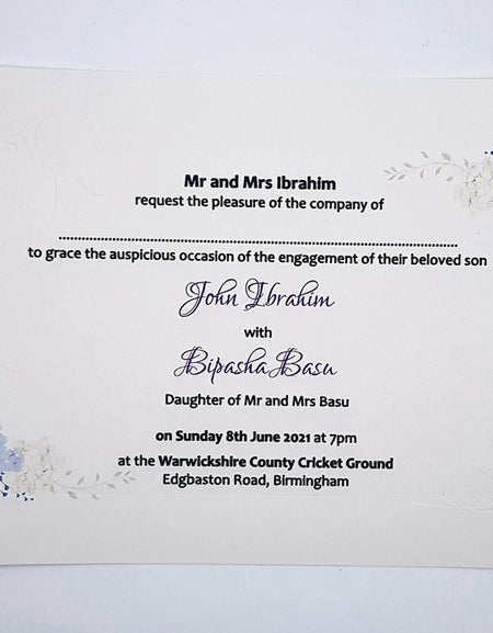 Panache 5111 - 103 Floral embossed Invitation