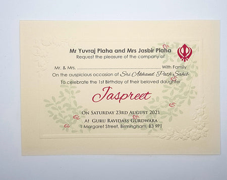 Paanache 5112 - 106 Akhand Path Invitation