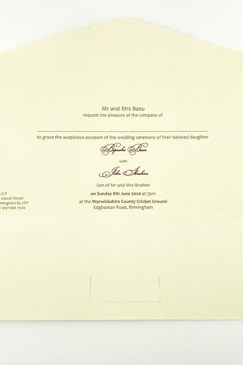 Load image into Gallery viewer, Modern Landscape Two-Fold Filligree Personalised Invitation SC 5635
