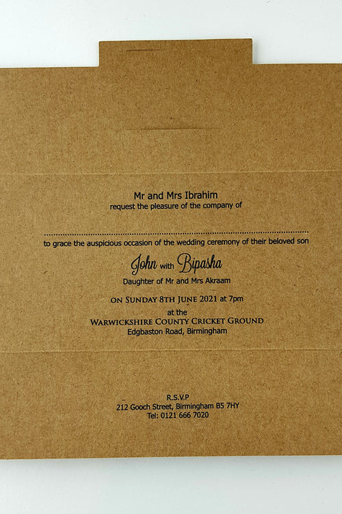 Load image into Gallery viewer, SC 5619 Antique brown kraft Invitation
