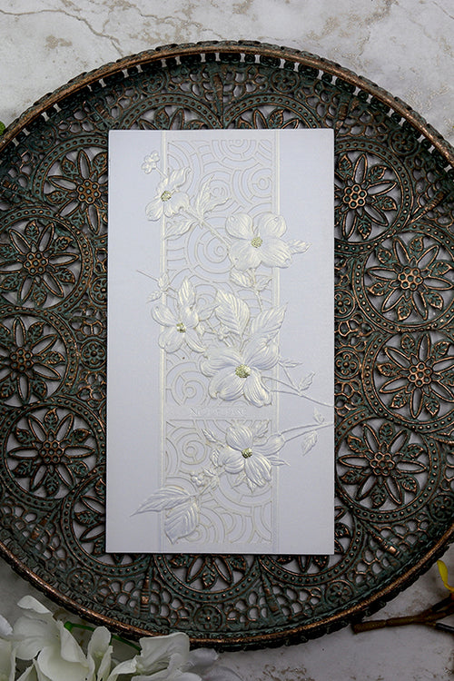 Load image into Gallery viewer, 6010 Tender Elegance white lillies laser cut and embossed

