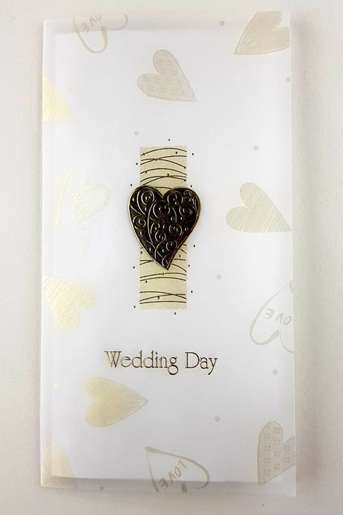 Load image into Gallery viewer, 6011 hearts of gold transparent wedding day
