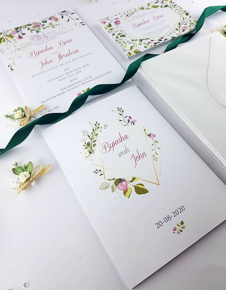 NZ 992 Greenery Wreath Invitation