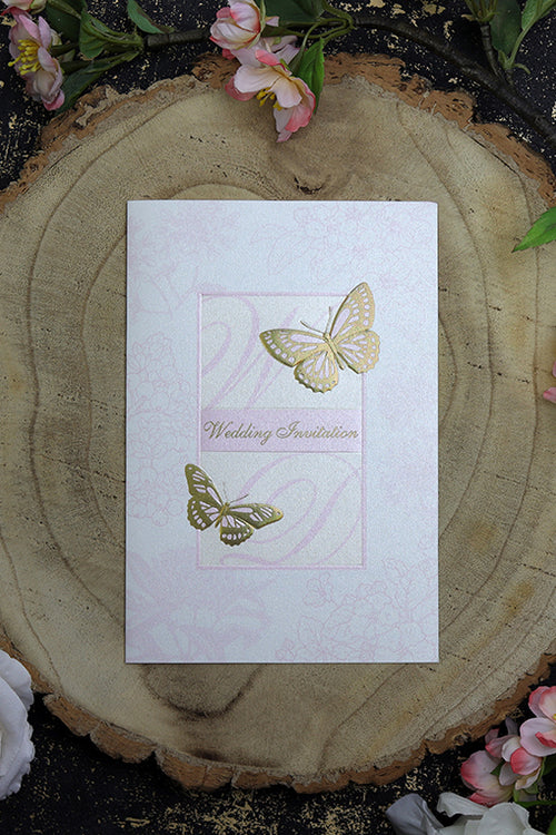 Load image into Gallery viewer, Panache 7123 Gorgeous holographic Butterfly wedding day Invitation
