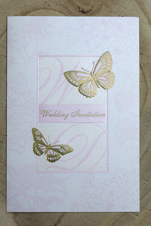 Load image into Gallery viewer, Panache 7123 Gorgeous holographic Butterfly wedding day Invitation
