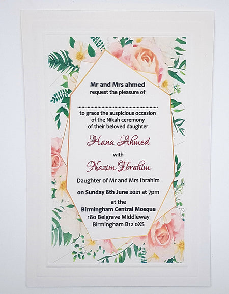 Panache 718 - 103 Floral embossed Invitation