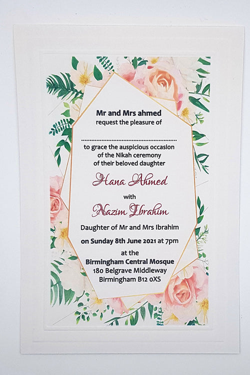 Load image into Gallery viewer, Panache 718 - 103 Floral embossed Invitation
