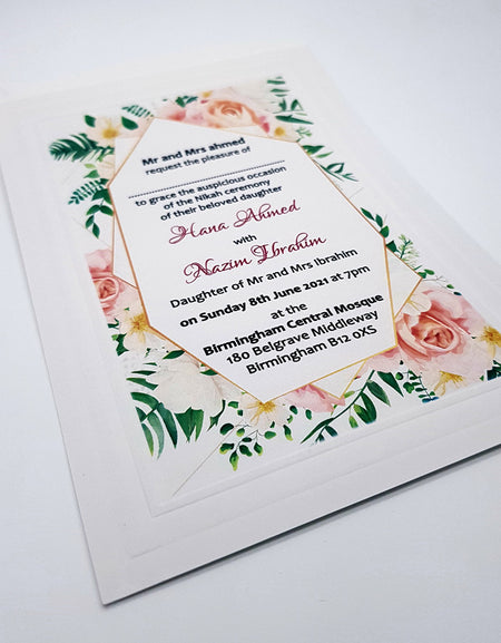Panache 718 - 103 Floral embossed Invitation