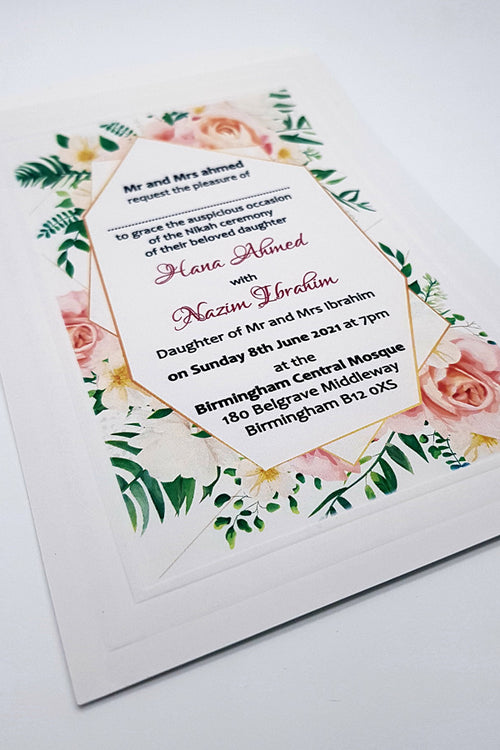 Load image into Gallery viewer, Panache 718 - 103 Floral embossed Invitation
