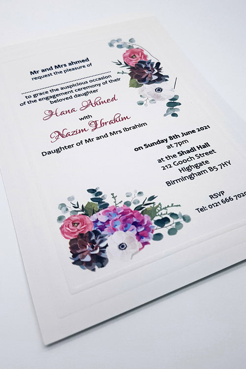 Load image into Gallery viewer, Panache 718 - 104 Floral embossed Invitation
