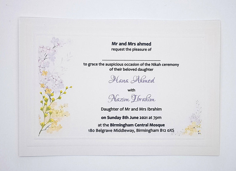 Panache 718 - 105 Floral embossed Invitation