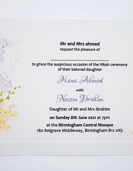 Panache 718 - 105 Floral embossed Invitation