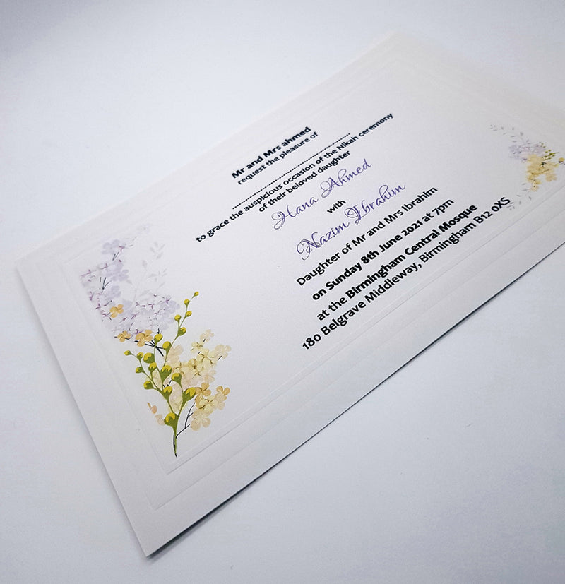Panache 718 - 105 Floral embossed Invitation