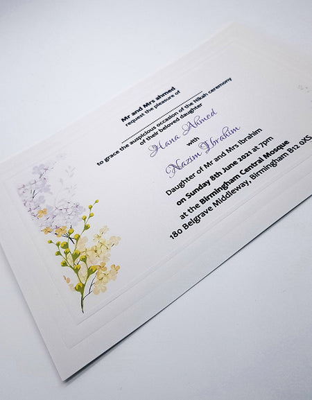 Panache 718 - 105 Floral embossed Invitation