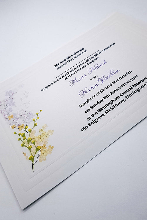 Load image into Gallery viewer, Panache 718 - 105 Floral embossed Invitation
