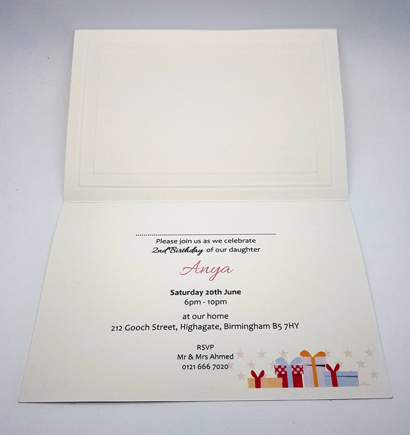 Panache 823 GBP Birthday Invitation