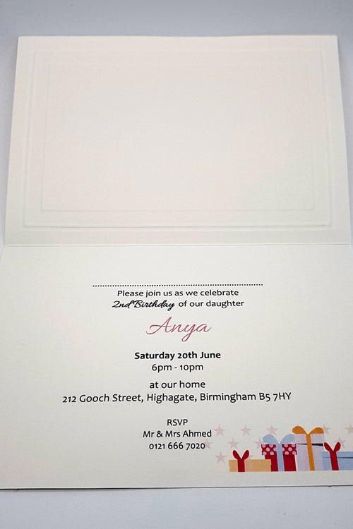 Load image into Gallery viewer, Panache 823 GBP Birthday Invitation
